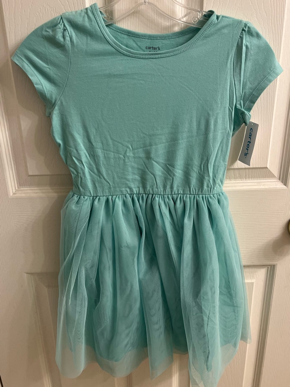 Carter's Girls' Seafoam Short-Sleeve Tulle Dress